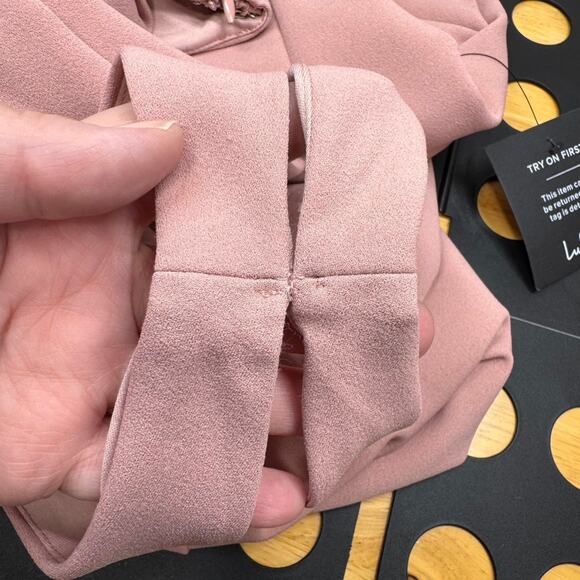 NWT Lulu's Cocktail Club Dress Mauve One Shoulder Midi Party Cocktail Size XS - Picture 7 of 15